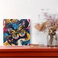 thumbnail image 2 of Butterflies Painting Wall Clock Square Silent Non Ticking Battery Operated Clock for Home Bathroom Kitchen Bedroom Living Room, 2 of 8
