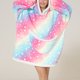 thumbnail image 2 of Blanket Hoodie, Oversized Blanket Hoodie Machine Wash Cute Pattern Print Fashionable Flannel Soft For Sleeping ANGGREK Otros, 2 of 6
