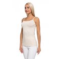thumbnail image 2 of Women's Top Camisole Scoopneck with Straps, L, Beige, by Ambesonne, 2 of 4
