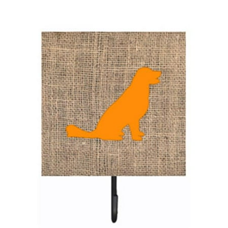 

Carolines Treasures BB1076-BL-OR-SH4 Labrador Burlap And Orange Leash Or Key Holder
