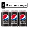 Pepsi Zero Sugar Cola Soda Pop, 12 fl oz, 6 Pack Cans