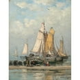 thumbnail image 3 of Hendrik Willem Mesdag 15x18 Black Modern Framed Museum Art Print Titled - The Return of the Fishing Fleet on Scheveningen Beach (1894), 3 of 5