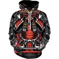thumbnail image 3 of Sudadera con capucha de samurái japonés con estampado 3D para hombre, sudadera con estampado moderno y personalidad, camisetas de manga larga estilo Harajuku, sudaderas holgadas, 3 of 5