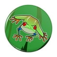 thumbnail image 1 of Tree Frog on Leaf Pinback Button Pin, 1 of 4