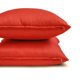 thumbnail image 4 of Funda de almohada lumbar de lujo HomeCentric, color naranja, paquete de 2, 50 x 65 cm (20 x 26 pulgadas), funda de almohada rectangular lisa y lisa de seda artística, estilo moderno liso - Lujo, 4 of 5