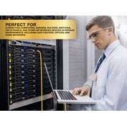 Cable Leader Cat 5e Ethernet Cable 5 ft - Yellow | Cat5e Non-Booted RJ45 LAN Patch Cord, UTP