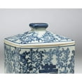 thumbnail image 3 of Zeckos AA Importing 59755 Antiqued Pale Green And Blue Square Jar With Lid, 3 of 3