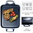 Nonstick Grill Pan, Induction Stove Top Grill Plate, Glass Grilling Pan