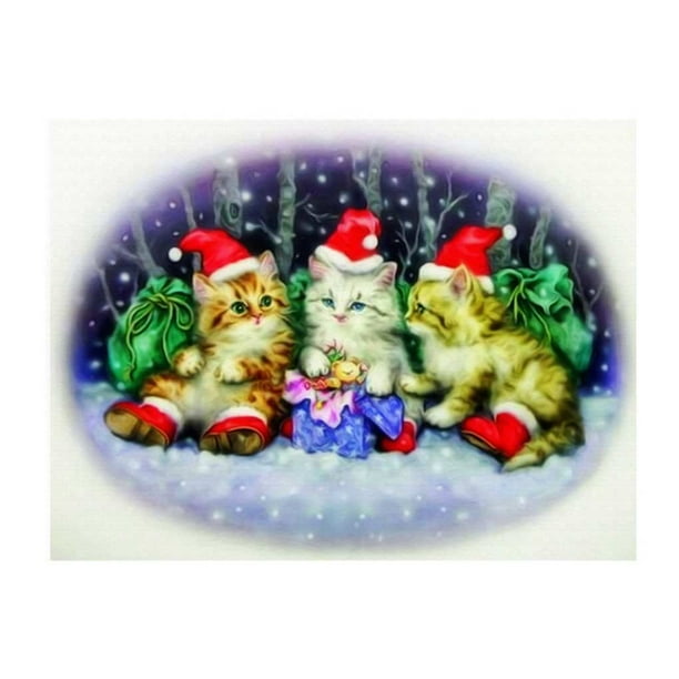 5D DIY Santa Claus pintura de diamantes de imitación costura Navidad muñeco de nieve diamante bordado imagen escena de nieve punto de cruz Vogacara JR0616-03
