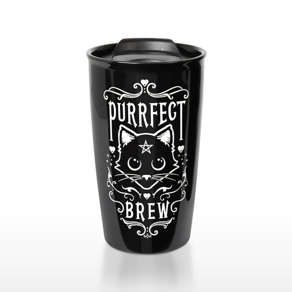 The Vault Kitchen Drinkware Purrfect Brew Double Walled Mug