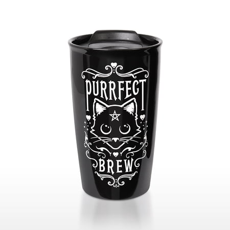 The Vault Kitchen Drinkware Purrfect Brew Double Walled Mug