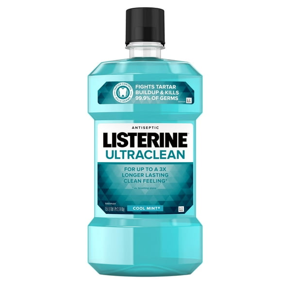Listerine Ultraclean Antiseptic Gingivitis Mouthwash, Cool Mint, 1.5 L