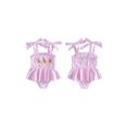 thumbnail image 2 of BemeyourBBs Toddler Baby Girl Sailboat Swimsuit Infant Bathing Suit Summer One Piece Swimwear Cute Sailboat Print Strap Tie Up Sleeveless Beachwear, 2 of 9