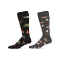 thumbnail image 4 of MeMoi Men's 2 Pair Pack Novelty Crew Socks - Mens - Male, 10-13, Black Marled, 4 of 7