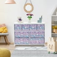 thumbnail image 2 of Sorbus Fabric Dresser for Kids Bedroom - Chest of 8 Drawers, Storage Tower, Clothing Organizer, for Closet, for Playroom, for Nursery, Steel Frame, Fabric Bins - Knob Handle (Tie-dye Purple), 2 of 7