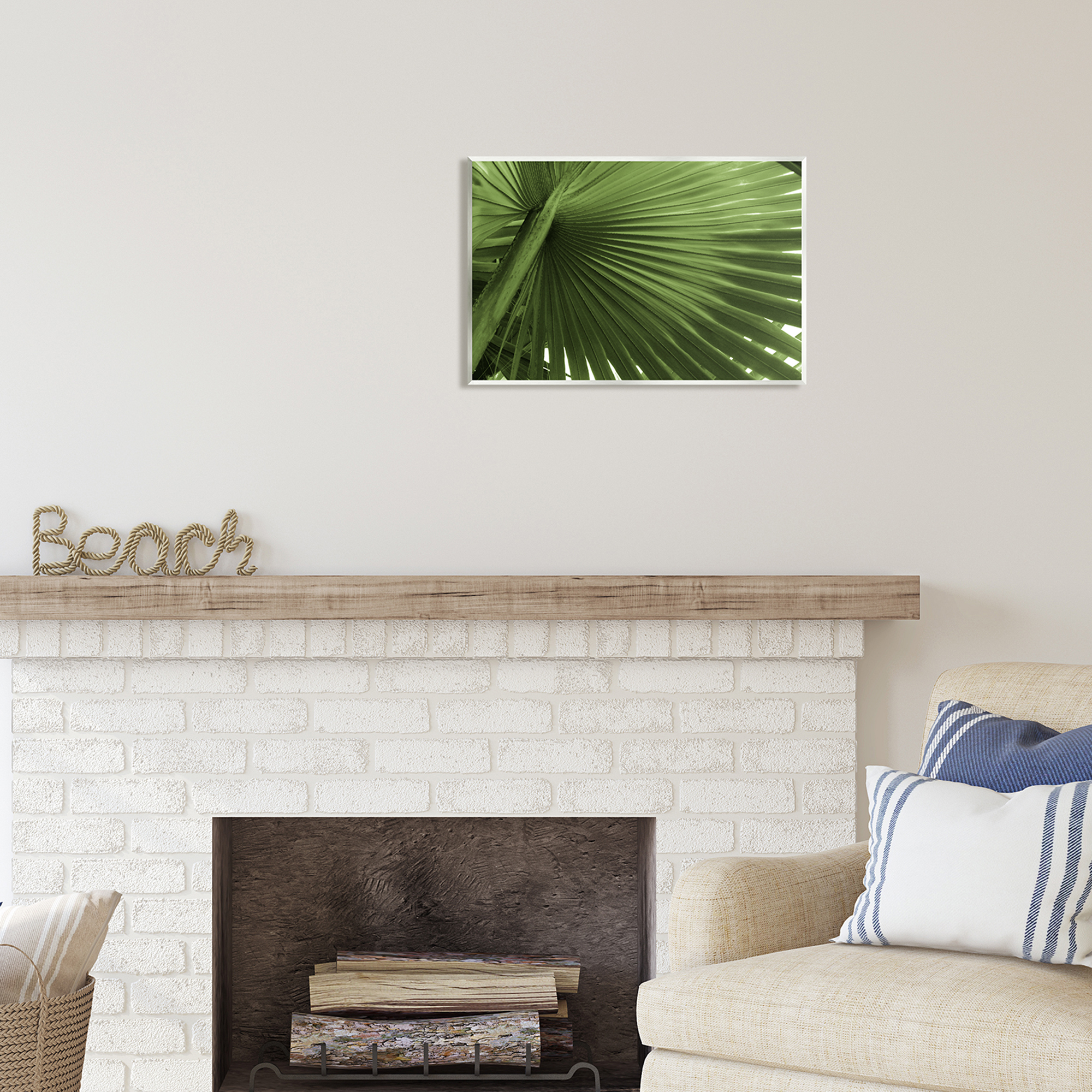 Stupell Industries Green Tropical Leaf Botanical & Floral Photography Unframed Art Print Wall Art, 19 x 13