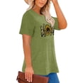 thumbnail image 3 of Anbech Blessed MOM Sunflower Plus Size T-Shirts for Women Graphic Leopard Sunflower Print Oversize Short Sleeves T-Shirt with Round Neck, 3 of 4