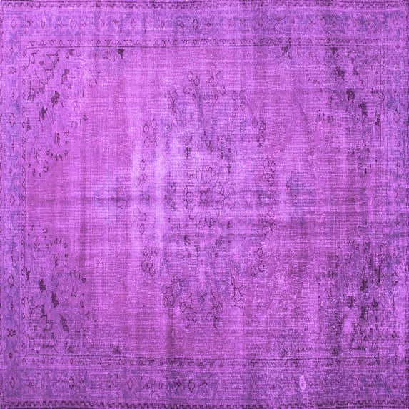 Ahgly Company Indoor Square Persian Purple Traditional Area Rugs, 5' Square