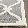 thumbnail image 3 of Safavieh Cambridge Collection CAM710D Handmade Moroccan Geometric Dark Grey and Ivory Premium Wool Runner (2'6" x 8'), 3 of 5