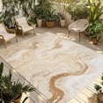 thumbnail image 2 of Outdoor Rug 3x5 ft Vintage Abstract Waterproof Outdoor Patio Rug Mat Non Slip Outside Area Rugs Carpet for RV,Camping,Porch,Deck,Pool,Balconybackyard,Marble Texture Cream, 2 of 9