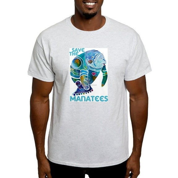 CafePress - Manatees Ash Grey T Shirt - Men's Classic Graphic T-Shirt