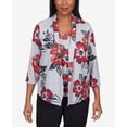 thumbnail image 4 of Alfred Dunner Womens Petite Stamped Floral Two For One With Necklace, 4 of 6