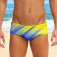 thumbnail image 2 of kamemir Men Swim Brief Mens Summer Stretch Swimming Briefs 3D Printed Elastic Band(Blue,S), 2 of 5