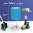 thumbnail image 3 of Simple Designs Chrome Mini Basic Table Lamp with Fabric Shade 2 Pack Set, 3 of 4