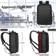 thumbnail image 3 of Mochila Portatil Impermeable De 15,6 Pulgadas Negra, 3 of 5