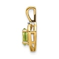 thumbnail image 3 of 14k Yellow Gold Diamond and Peridot Pendant - .01 dwt .46 cwt - Measures 17x10mm Wide, 3 of 4