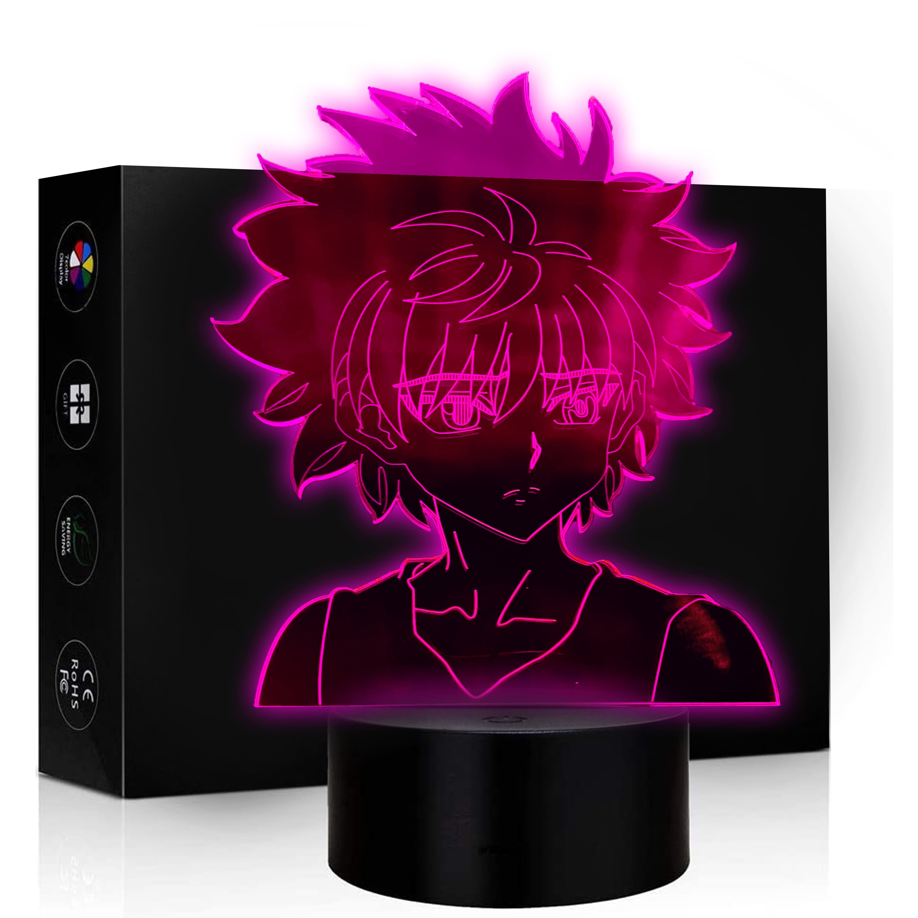 Hunter Assassin Boy Blank Face Anime LED Acrylic Night Light Color Changing  Lamp 