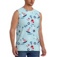 thumbnail image 2 of Daiia Sailboats Anchors Printed Men's Tank Tops,Casual Soft Sleeveless Gym Muscle Shirts Bodybuilding Tee-XX-Large, 2 of 8