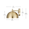 thumbnail image 3 of Globe Electric 91005949 Holly 6" Tall Wall Sconce - Brass, 3 of 7