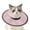 Purple, variant on Lypsnake Cat Cone Collar With Adjustable Drawstring, Soft Pink Fabric Recovery Collar, Breathable Pet Cone for Post-Surgery Wound Protection Anti-Licking Comfortable Wear