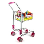 Precious Toys Kids & Toddler Pretend Play Minnie Shopping Cart with Groceries