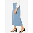 thumbnail image 3 of Jessica London Women's Plus Size True Fit Front Button Casual Denim Skirt, 3 of 3