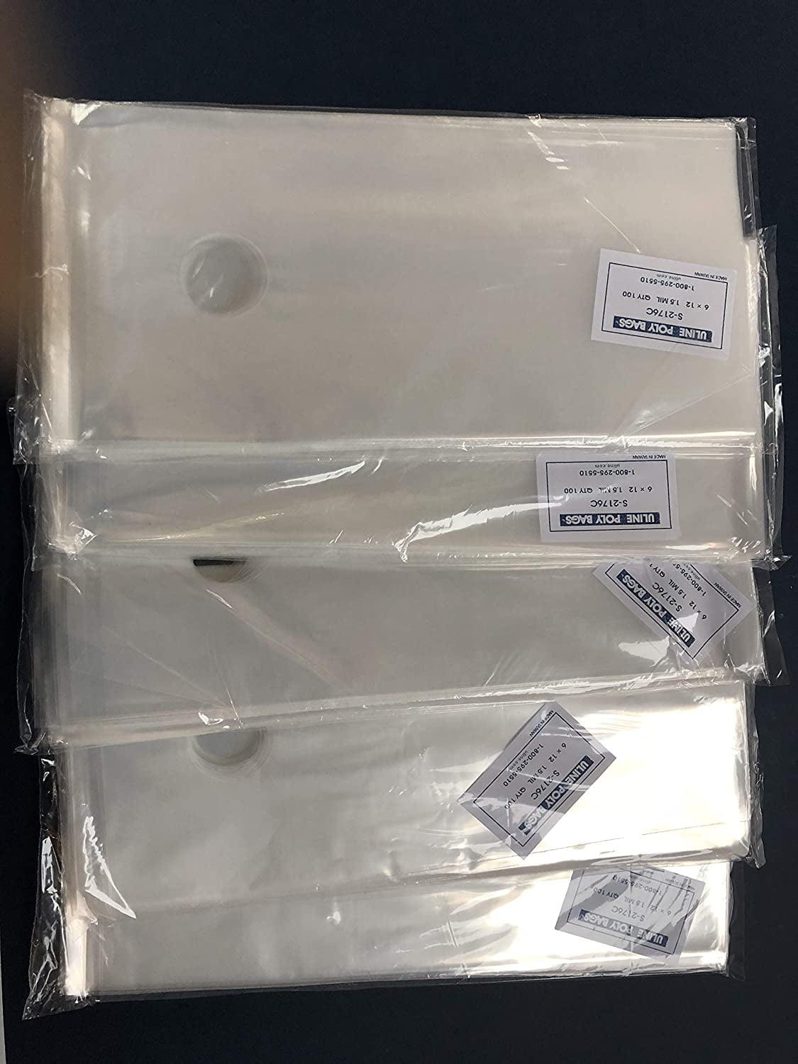 BD611 Jewellery Display Packaging 2x3 inch 100 Clear Bags with Hanging Headers 