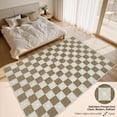 thumbnail image 2 of Washable Checke Rug x Low Pile Area Rug for Living Room Bedroom Nursery Modern Neutral Farmhouse Checkerboard Carpet Pet Kid Friendly, 2 of 9