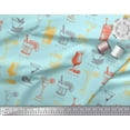 thumbnail image 3 of Soimoi Blue Japan Crepe Satin Fabric Tequila Sunrise,Margarita & Rosemary Fizz Drinks Beverages Print Fabric by the Yard 42 Inch Wide, 3 of 3