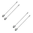 thumbnail image 1 of Oleegame 2PC Stainless Steel Cutlery Set Stainless Steel Bar Spoon Long Handle Threaded Water Drop Spoon Cocktail Spoon Coffee Stirring Spoon Mixing Rod Silver, 1 of 8