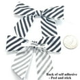thumbnail image 2 of Weststone 50pcs Metallic Silver Bows 3 1/2" Span x 2" Tail, Ribbon Width 1", Pre-Tied Bows or Self-Adhesive Bows, 2 of 2