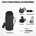 thumbnail image 6 of One Gallon Water Bottle Insulated, Triple Walled Vacuum Stainless Steel ), Leak Proof & Non-BPA, Large Water Flask Jug with Paracord Handle & Straw Spout Lids, 6 of 6