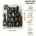 thumbnail image 3 of Cozy Cartoon Robot Flannel Throw Blanket - Soft, Warm & Allergy-Friendly for Couch, Bed, Office, and Travel - Machine Washable, Multi-Season Comfort, Perfect Halloween & Christmas Gift Idea, 3 of 5