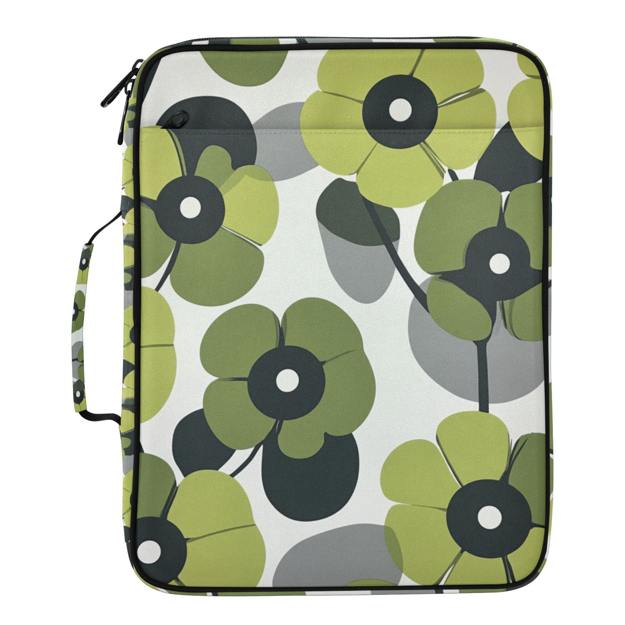 FORMRS Accordion File Folder A4 Size 7-Pocket Expanding Document Organizer Bag with 3 Ring Binder, Gray Floral