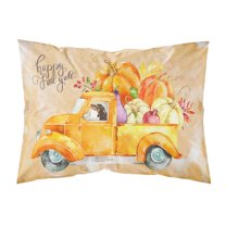Carolines Treasures CK2655PILLOWCASE Fall Harvest Dachshund Fabric Standard Pillowcase Standard multicolor