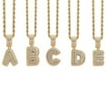thumbnail image 3 of HIJONES Women's Stainless Steel Ice Out Zirconia Initial Silver Q Letter Name Pendant Necklace Hip Hop CZ Charm Jewelry with Twisted Chains, 3 of 6