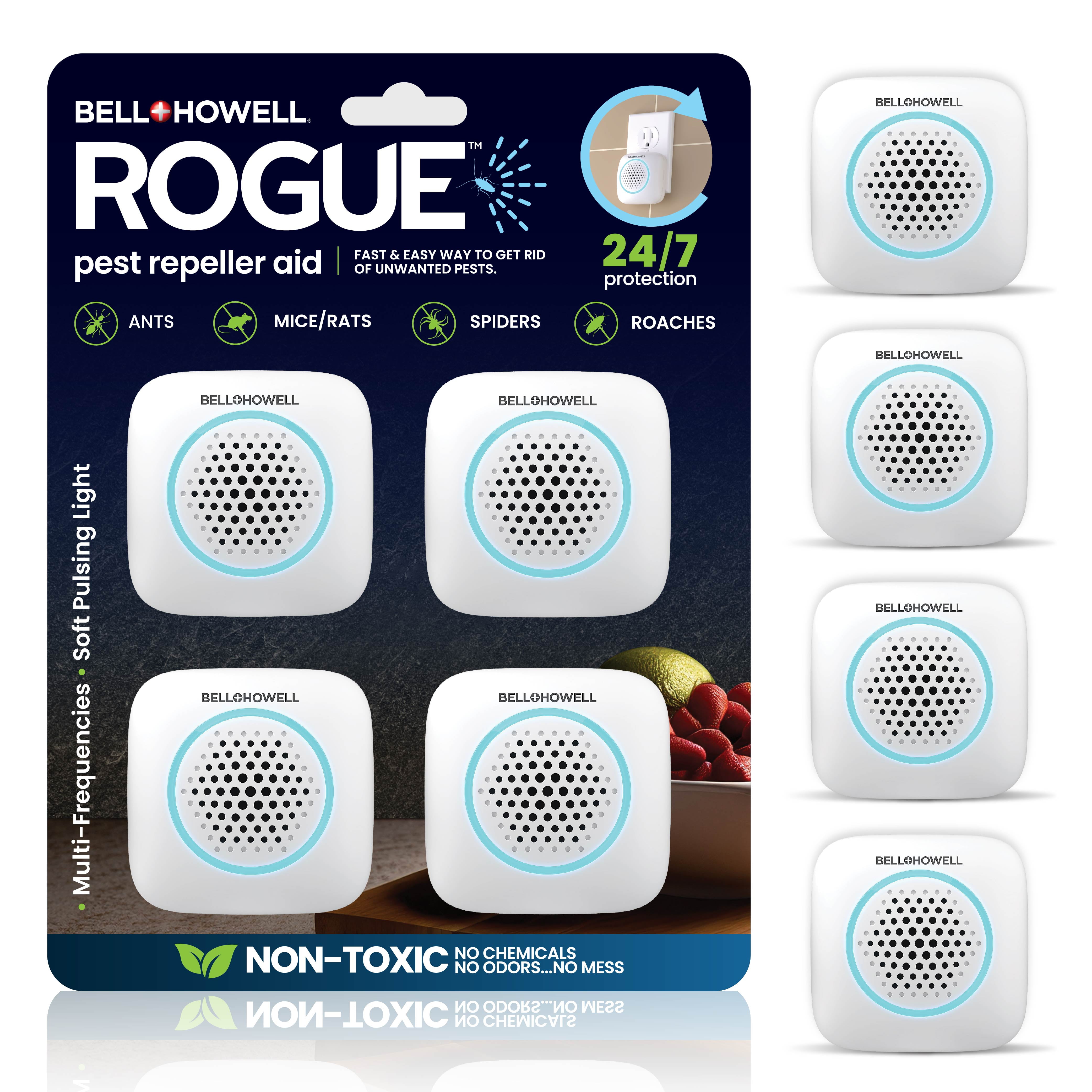 Bell+Howell Ultrasonic Pest Repeller Indoor, Pest Repellent Ultrasonic Plug In, Mouse Repellent Indoor, Rodent Repellent, Pest Repellent Family & Pet Safe, 4 Pack