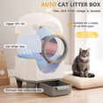 thumbnail image 5 of Homall Self-Cleaning Cat Litter Box with App Control, Safety Protection, WiFi, Automatic, Waste Bags, Gray, 5 of 7