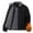 #Black, variant on DPTALR Men's Solid Color Thick Lapel Zipper Cardigan with Long Sleeves,Black,XXXL