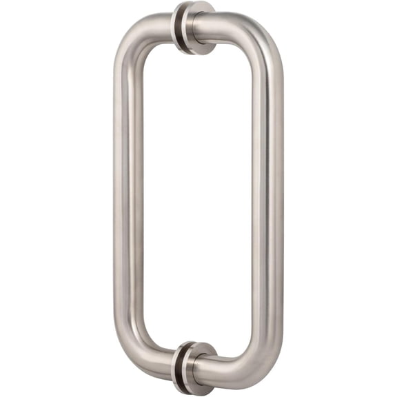 Sure-Loc SHR-1 C Shape 8" Center to Center Back to Back Shower Door Handle Pull Set - Satin Stainless